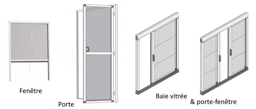 Moustiquaires pour fenêtre, porte, porte-fenêtre et baie vente et installation à La Rochefoucauld